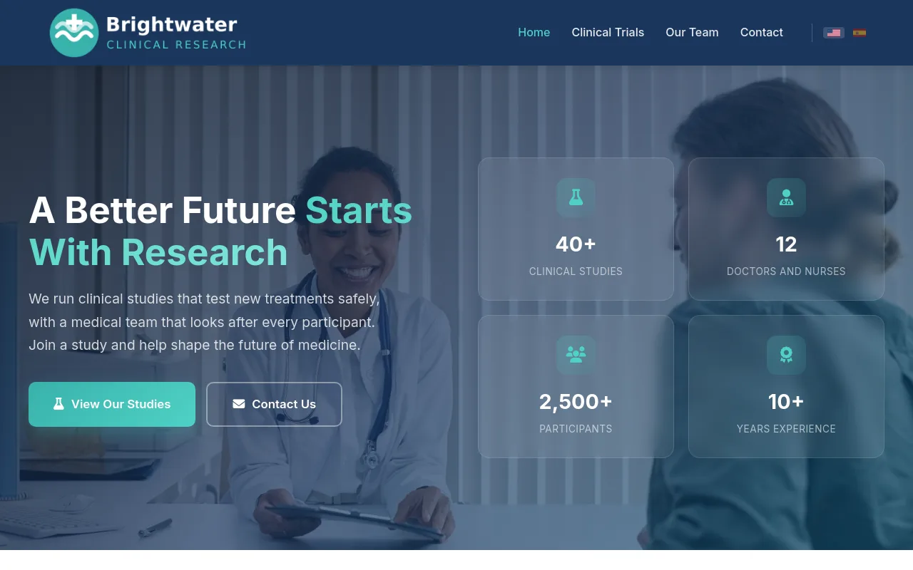 Brightwater Clinical Research home page