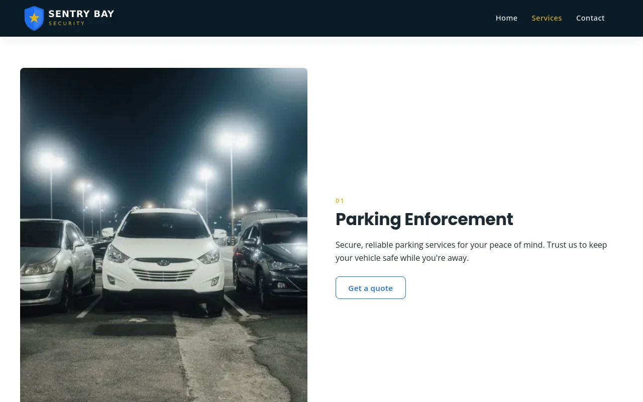 Services page