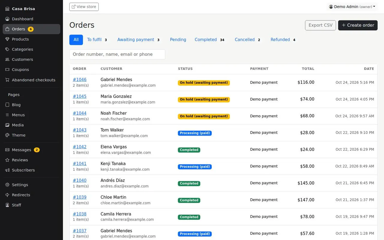 Orders